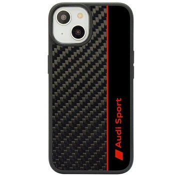 Audi Carbon Fiber Stripe etui obudowa do iPhone 14 6.1" czarny/black hardcase AUS-TPUPCIP14-R8/D1-BK - Audi