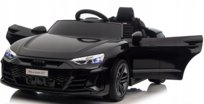AUDI E-TRON GT RS 4X4 EVA 12V SKÓRA 4SILNIKI WOLNY START Czarne SAMOCHÓD ELEKTRYCZNY DLA DZIECI