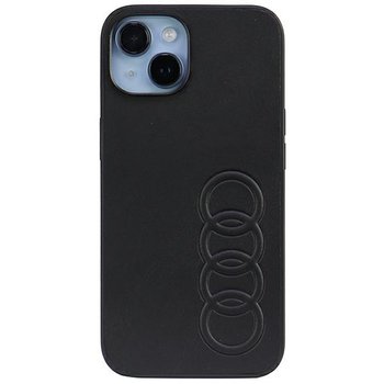 Audi Synthetic Leather etui obudowa do iPhone 14 6.1" czarny/black hardcase AU-TPUPCIP14-TT/D1-BK - Audi