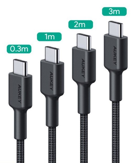Aukey Cb-Cd37 Zestaw 4 Szt. Kabli Usb-C 3A 60W 20V - Inna marka | Sklep ...