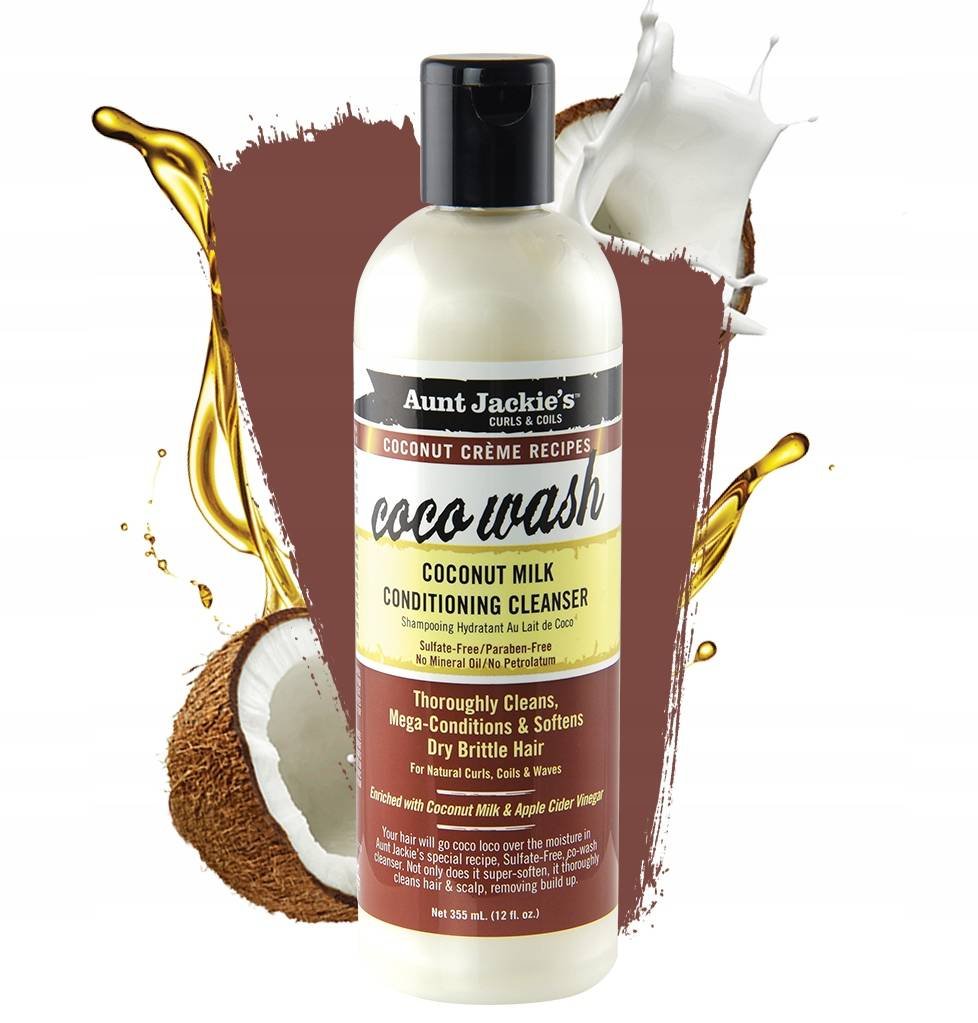 Aunt Jackie's, Coco Wash Coconut Milk Conditioning Cleanser, Żel do