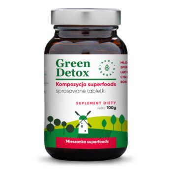 Aura Herbals, Green Detox, suplement diety, kompozycja superfoods, 72 tabletki - Aura Herbals