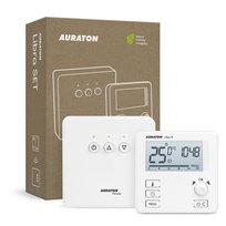 AURATON Libra SET - Tygodniowy, bezprzewodowy regulator temperatury ze sterownikiem urządzenia grzewczego (zestaw), (następca modelu 3021RT)