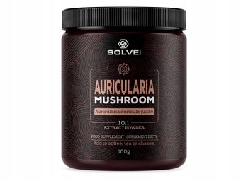 Auricularia (Uszak bzowy) 10:1 Mushroom Powder 100G|| Solve Labs - Inna marka