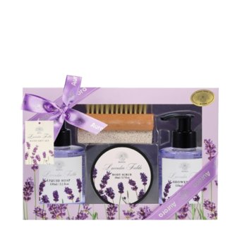 Aurora Zestaw prezentowy dla kobiet ze szczotką 4-produkty - Lawenda - Aurora