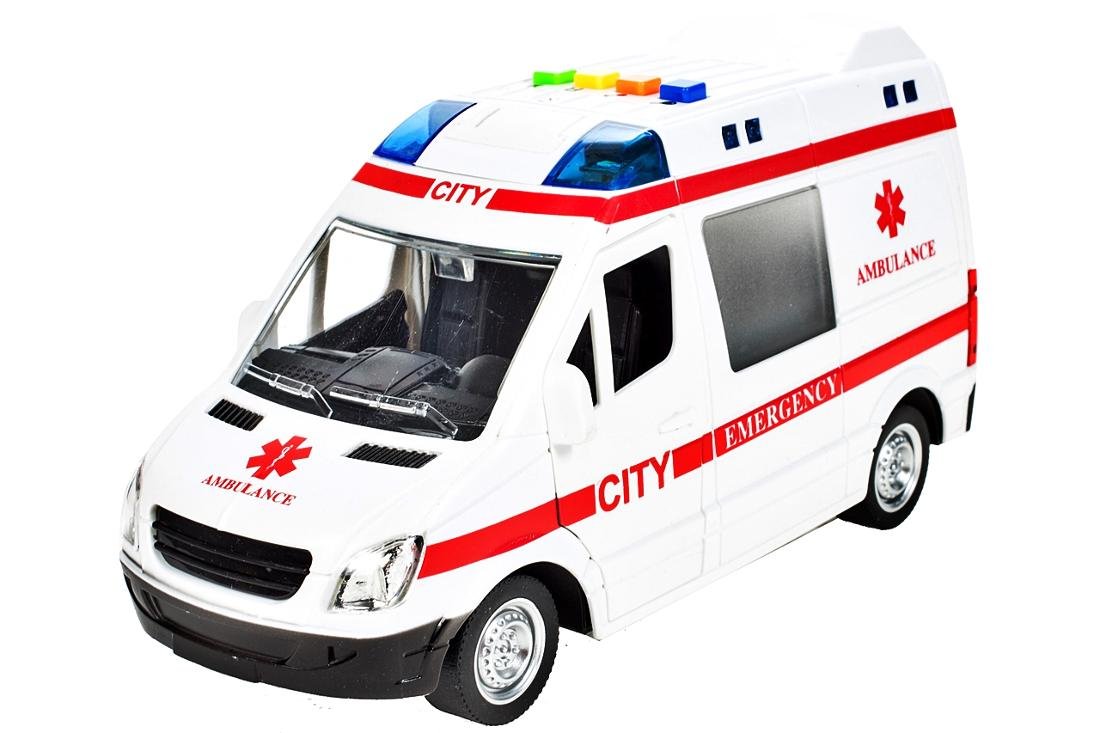 Фото - Машинка Auto Ambulans Karetka z dźwiękiem i światłem 1:16