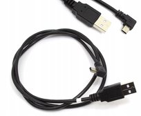 AUTO Kabel PC DKE-2 Mini USB 1m kątowy czarny Przewód do ładowania