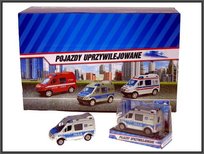 Auto Mini Van Policja 8cm w pudełku p24 HIPO, cena za 1szt. Hipo