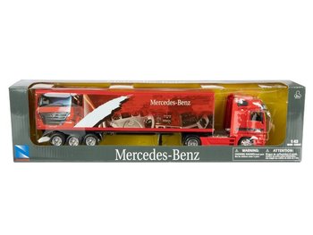 Auto Model 1:43, Truck Mercedes z naczepą, czerwony - Carmotion