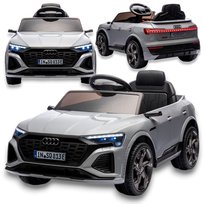 Auto na akumulator AUDI SQ8 dla dziecka Szare Samochód dla dzieci Pilot 2.4G Muzyka MP3 Akumulator Litowo-Jonowy, Piankowe koła EVA, Klakson, Światła, Otwierane Drzwi