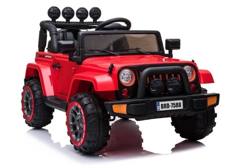 Фото - Дитячий електромобіль LEAN Toys LEAN Cars, Auto na Akumulator Jeep BRD-7588 Czerwony 4x4 