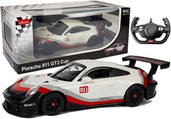 Auto R/C Porsche 911 GT3 CUP Rastar 1:14 Białe na pilota - Rastar