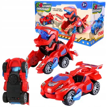 Auto Robot Dinozaur Transformujące Autko Bot 2W1 Czerwony - AIG