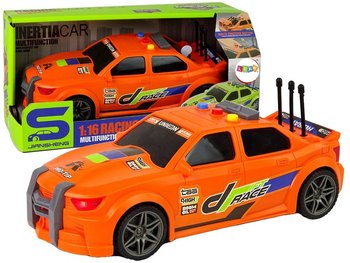 Auto Sportowe Wyścigowe 1:16 Pomarańczowy Dźwięk - Lean Toys