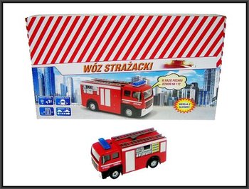 Auto Wóz Strażacki 11cm z dźwiękiem p 12 SW-16-10F/PL - Hipo