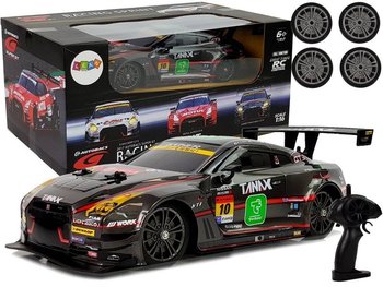 Auto Wyścigowe Drift Zdalnie Sterowane Czarny Nissan GT-R Nismo GT3 1:16 2.4G - Lean Toys