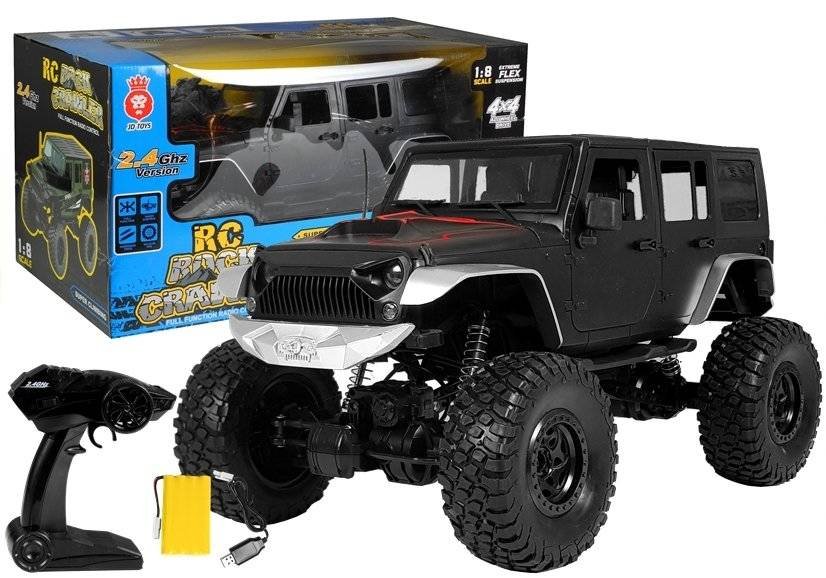 Auto Zdalnie Sterowane Jeep Gigant 18 Czarny Lean Toys