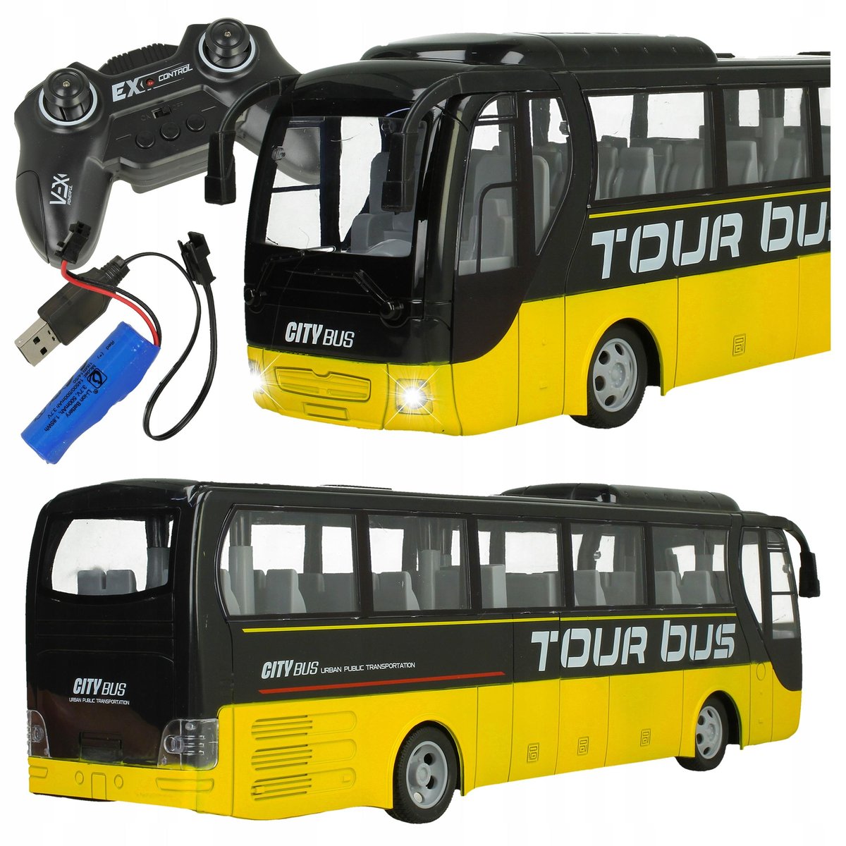 AutoBus Autokar Zdalnie Sterowany ZABAWKA AUTOBUS NA PILOT R/C Światła ...