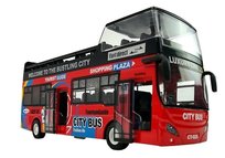 AUTOBUS miejski PIĘTROWY Double Decker ŚWIATŁA DŹWIĘKI Metal