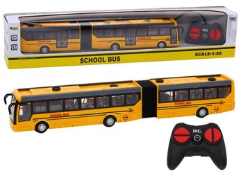 Autobus Szkolny Bus Zdalnie Sterowany Przegubowy RC 1:32 Żółty - Lean Toys