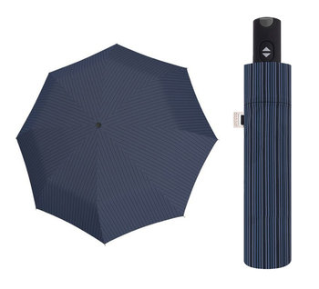 Automatyczny bardzo mocny parasol męski CARBONSTEEL Doppler, granatowe prążki - Doppler