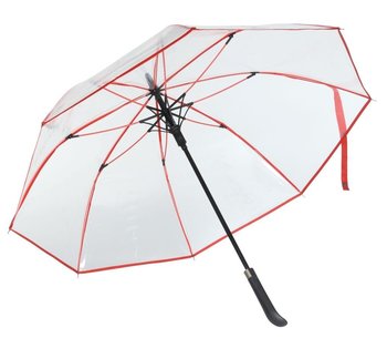 Automatyczny parasol VIP, czerwony, transparentny - UPOMINKARNIA