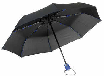 Automatyczny, wiatroodporny, kieszonkowy parasol STREETLIFE, czarny, niebieski - KEMER