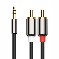 AUX Audio Mini Jack 3.5 mm 2x RCA Chinch Kabel 2m