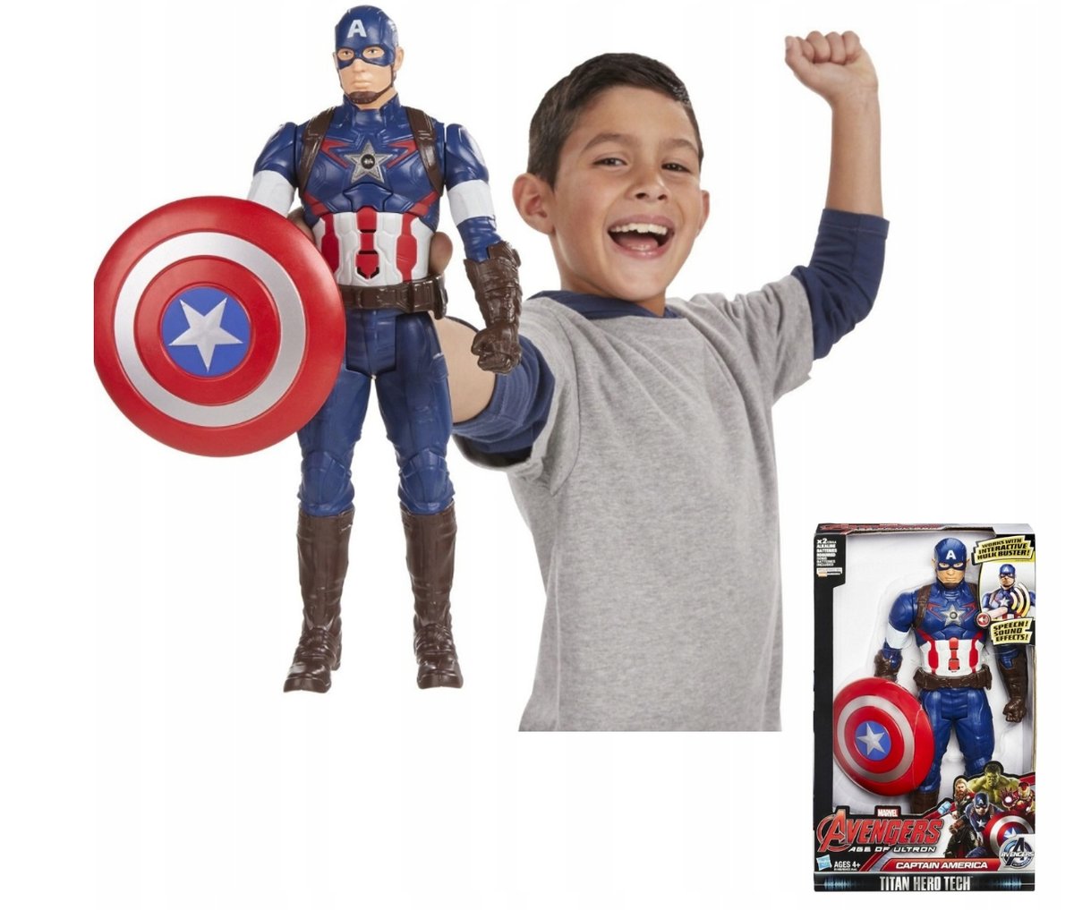Avengers, figurka Kapitan Ameryka 30 cm, B1495, Hasbro