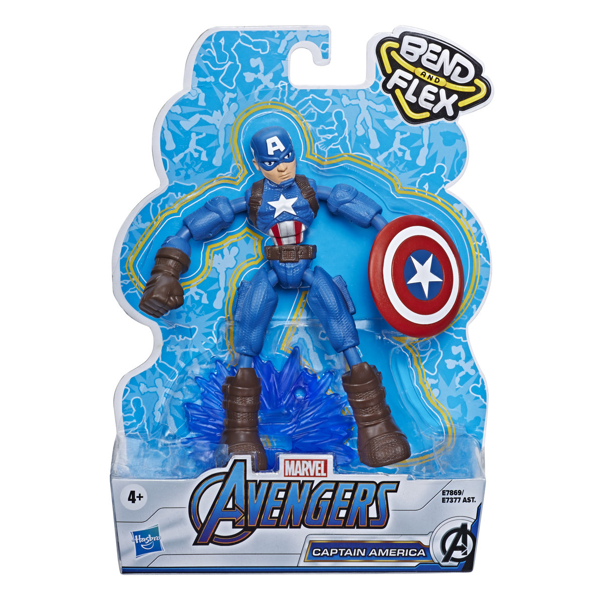 Avengers, figurka kolekcjonerska Bend And Flex Captain America