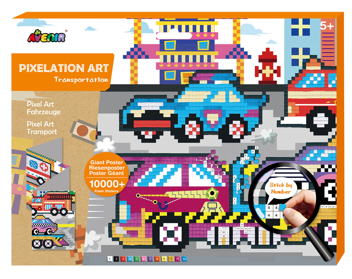 Zdjęcia - Puzzle i mozaiki RUSSELL Avenir Kolorowe piksele- transport 