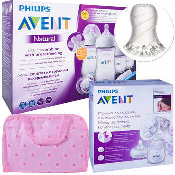 Avent, Zestaw startowy, Natural, Laktator, Butelki X5 - Philips Avent