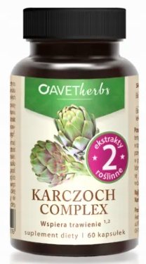 Фото - Вітаміни й мінерали Suplement diety, Avet, Karczoch Complex Trawienie, 60 Kaps.