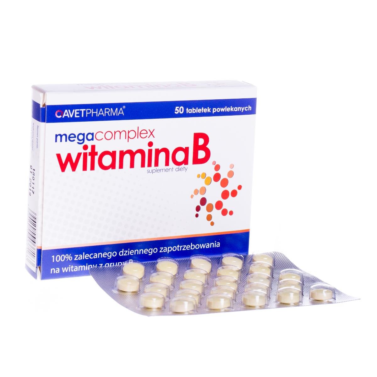 Avet Pharma Mega Complex Witamina B 50 tabletek powlekanych