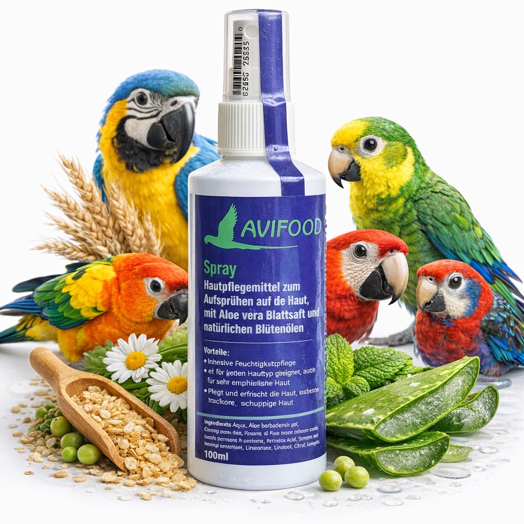 Avifood Avifood Spray 250 Ml - Kojący Spray Do Stosowania Miejscowego O Działaniu Przeciwświądowym I Przeciwzapalnym Dla Wszystkich Papug