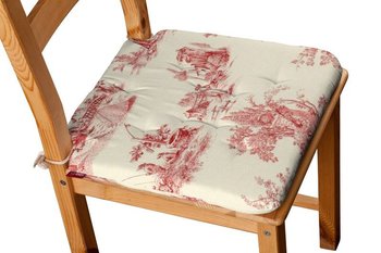 Avinon Siedzisko Olek na krzesło, tło ecru, czerwone postacie, 42x41x3,5 cm - Dekoria