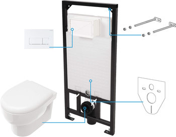 Avis zestaw wc podtynkowy 6 w 1 - Deante