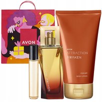Avon, Attraction Awaken, Zestaw kosmetyków, woda perfumowana, 50ml + balsam do ciała, 150ml + perfumetka, 10ml