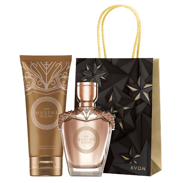 Avon, Maxima Icon, zestaw kosmetyków, 2 szt. + torebka | Sklep EMPIK.COM