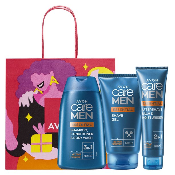Avon, Men Essentials, Zestaw Kosmetyków, 3 Szt. + Torebka | Sklep EMPIK.COM