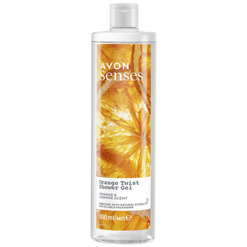 Avon Senses, Orange Twist, żel pod prysznic damski, Pomarańcza Jaśmin, 500ml - AVON