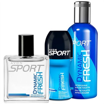 Avon, Sport Dynamic Fresh, zestaw kosmetyków, 3 szt. - AVON