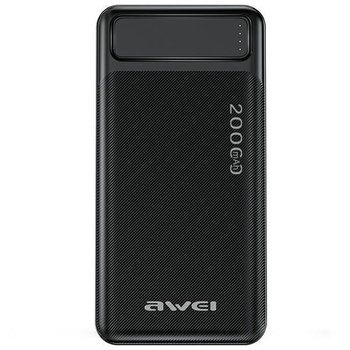 AWEI PowerBank P6K 20000mAh czarny/black 2xUSB/PD/Micro-USB - Awei