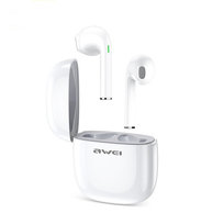 AWEI słuchawki Bluetooth 5.0 T28 TWS + stacja dokująca biały/white