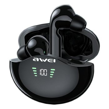 AWEI słuchawki Bluetooth 5.1 T12P TWS + stacja dokująca czarny/black - Awei