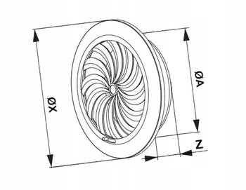 AWENTA CLASSIC T86BR KR. WENTYLACYJNA FI125 BRĄZ - AWENTA
