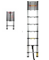 AWTOOLS, Drabina aluminiowa teleskopowa 3,8m 13 stopni., składana podręczna
