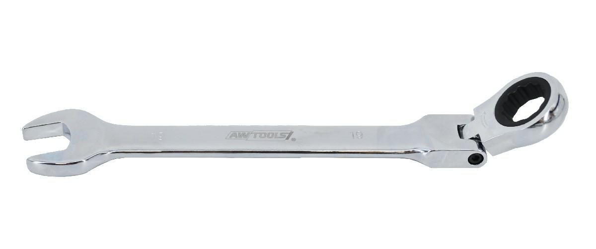 AWTOOLS Klucz Płasko-Oczkowy Z Grzechotką Przegubowy 19Mm
