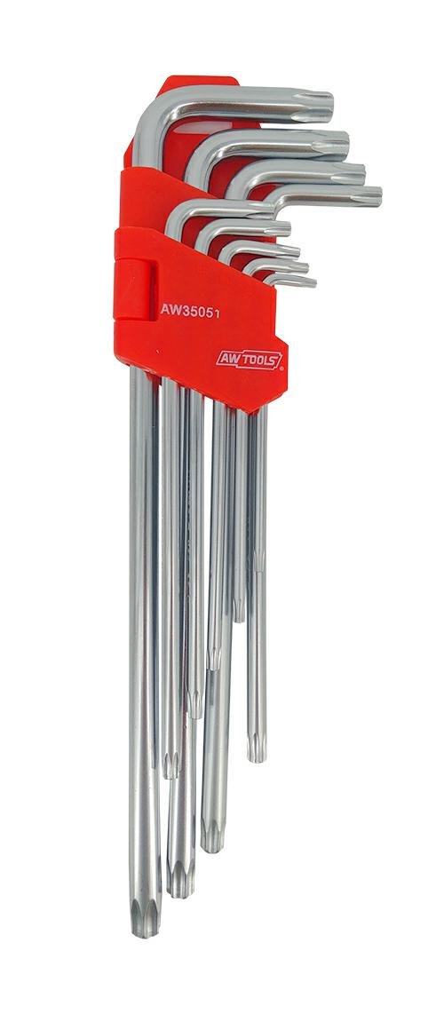 AWTOOLS Klucze Torx Bardzo Długie 9Szt