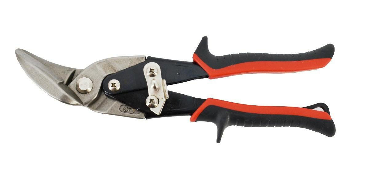 AWTOOLS Nożyce Do Blachy Lewe Wygięte